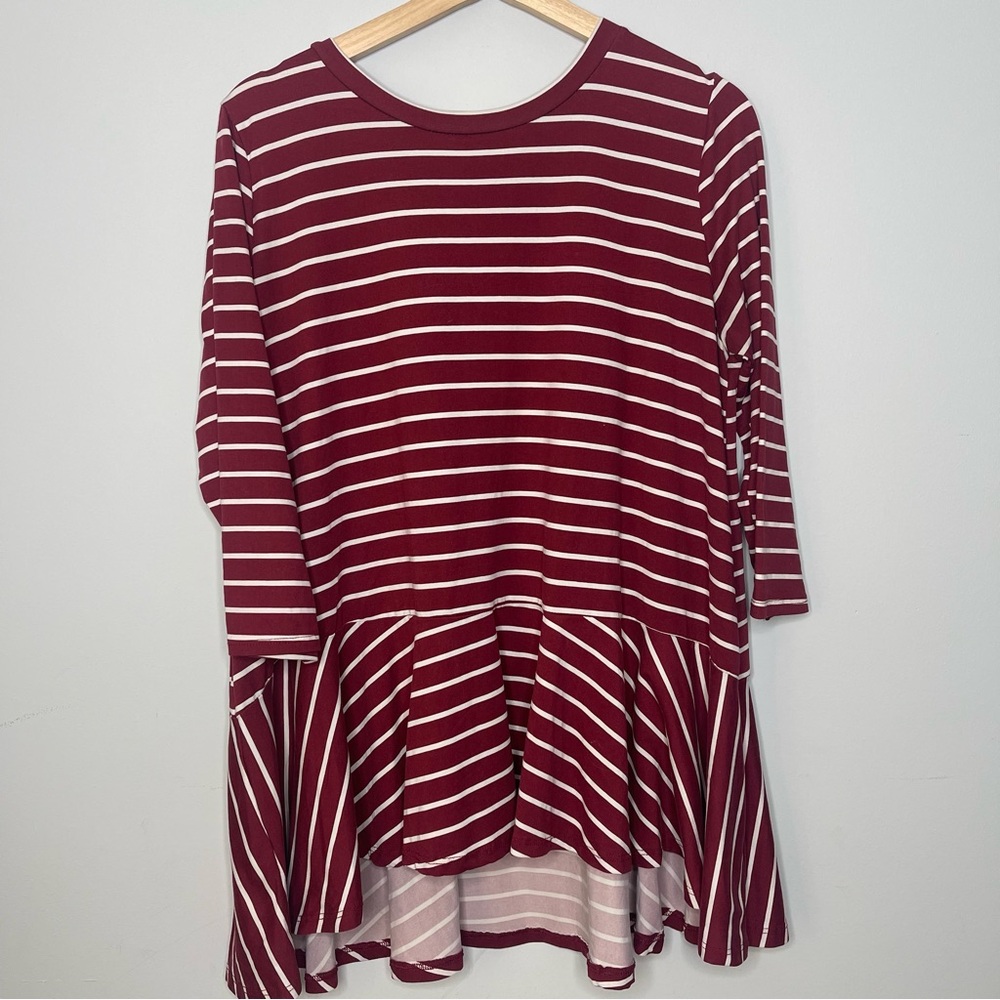 Reborn J Striped Tunic Crew Top (X-Large)
